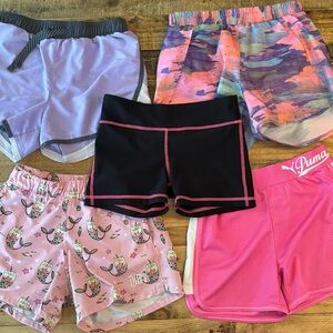 5 girls youth athletic shorts